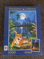 * Puzzel Eyes of the Tiger, Fluorescent 1000 stukjes *, Ophalen of Verzenden, 500 t/m 1500 stukjes, Gebruikt, Legpuzzel