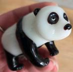 Mooi massief glazen panda beeldje, Murano?, Ophalen of Verzenden, Zo goed als nieuw, Dier