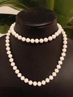 MONET lange witte glaskralen ketting, Ketting, Verzenden