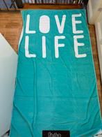 Hele grote nieuwe Strandlaken 175x105 met tekst love Life., Ophalen of Verzenden