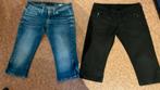 2 G-Star capri jeans maat 27, Gedragen, Blauw, G-STAR, Ophalen of Verzenden