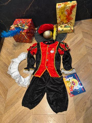 Pietenpak rood zwart maat 128 nieuw Sinterklaas set beschikbaar voor biedingen