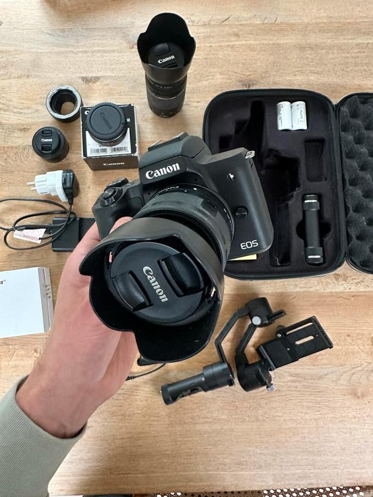 Canon EOS M50 Vlog Set, Audio, Tv en Foto, Fotocamera's Digitaal, Gebruikt, Compact, Canon, 8 keer of meer, Ophalen of Verzenden