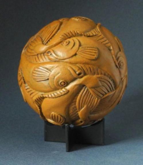 Escher sculpturen van bollen van de reptielen uitvoering., Antiek en Kunst, Kunst | Designobjecten, Ophalen of Verzenden