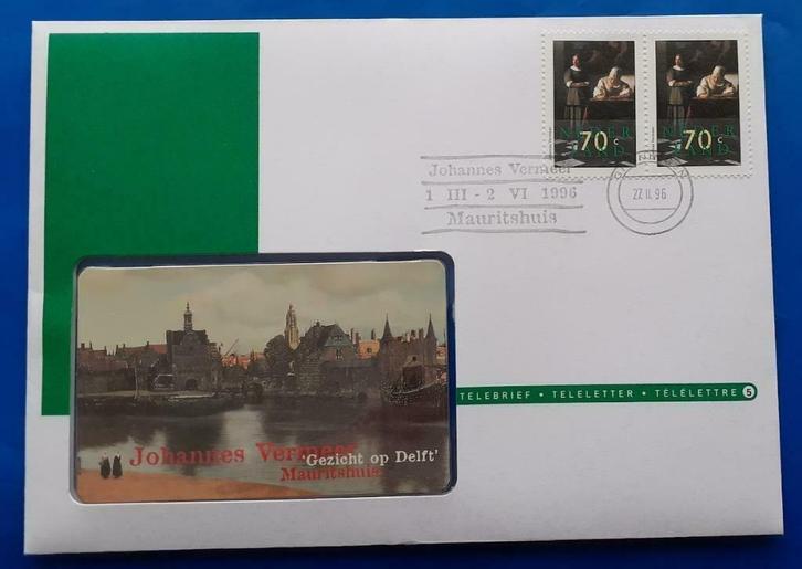 Telebrief 5 Johannes Vermeer - 1996, Verzamelen, Telefoonkaarten, Nederland, Verzenden