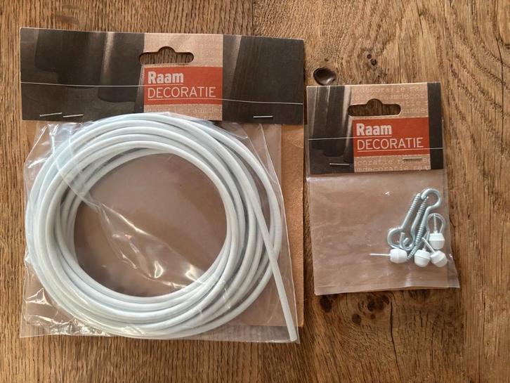 spiraaldraad om gordijn strak op te hangen, Huis en Inrichting, Stoffering | Gordijnen en Lamellen, Nieuw, Minder dan 100 cm, 200 cm of meer