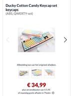 Ducky cotton candy keycaps ongebruikt, Computers en Software, Toetsenborden, Gaming toetsenbord, Ophalen of Verzenden, Zo goed als nieuw