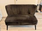 Donkerbruin Velvet Loveseat Bank, Ophalen, Gebruikt, Minder dan 75 cm, Tweepersoons