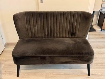 Donkerbruin Velvet Loveseat Bank beschikbaar voor biedingen