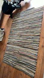 Kleed tapijt vloerkleed gekleurd met leer 180x120, Ophalen of Verzenden