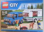 60117 - Camperbusje + Caravan Lego City, Ophalen of Verzenden, Zo goed als nieuw, Complete set, Lego