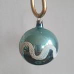 Kerstbal oud blauw golf sneeuw, ., Ophalen of Verzenden, Zo goed als nieuw, .