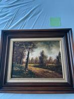 Verleer Schilderij Klassiek Landschap Ingelijst Hout 37,5x47, Antiek en Kunst, Kunst | Schilderijen | Klassiek, Ophalen of Verzenden