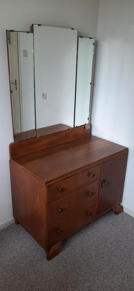 Vintage kaptafel, Huis en Inrichting, Tafels | Kaptafels, Gebruikt, Minder dan 100 cm, 50 tot 100 cm, Hout, Ophalen