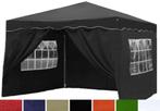 Easy-Up-Vouw-Partytent 3x3m. Zwart of Rood, Blauw of Groen, Ophalen of Verzenden, Nieuw, Partytent, Opvouwbaar
