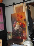 Grote Canvas schilderij met Bloemen, Ophalen, Gebruikt, Schilderij, 75 cm of meer