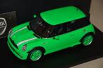 1:18 MINI COOPER S neon green Engup models WRH, Verzenden, Zo goed als nieuw, Auto, Overige merken