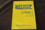 Yamaha RD50 DX 1975 moped parts list bromfiets RD50DX, Ophalen of Verzenden, Zo goed als nieuw