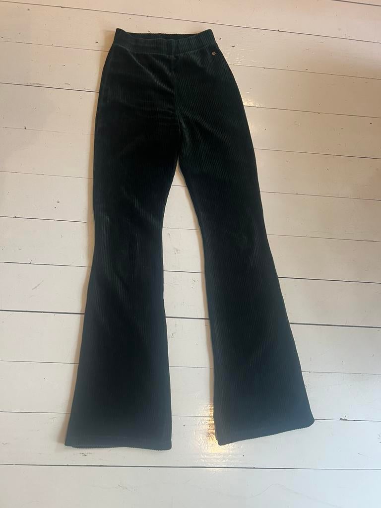 Groene flair ribbroek America Today mt xxs, Kort, Ophalen of Verzenden, Zo goed als nieuw, Maat 34 (XS) of kleiner