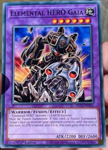 Yu-Gi-Oh! Elemental HERO Gaia BLC1 1st Edition ! beschikbaar voor biedingen