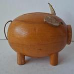 Houten spaarvarken, Ophalen of Verzenden, Gebruikt, Hout, Dier