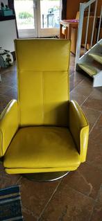 fauteuil citroengeel leolux, Ophalen of Verzenden, Zo goed als nieuw