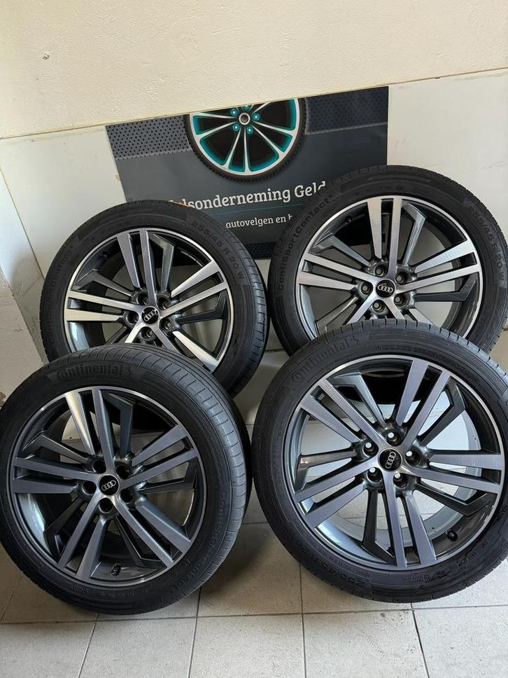 Audi Q5 SQ5 20 inch velgen zomerset 255/45R20 zomerbanden, Auto-onderdelen, Banden en Velgen, Banden en Velgen, Zomerbanden, 20 inch