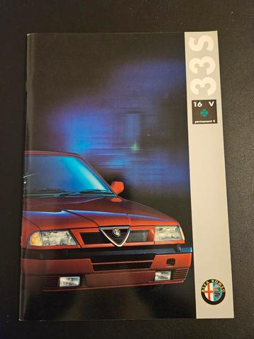 Brochure Alfa Romeo 33 S 16v Quadrifoglio 4 1992 UK beschikbaar voor biedingen