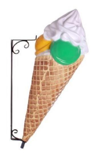 Softijsje of Schepijsje 140 cm - ijshoorn hangend of staand beschikbaar voor biedingen
