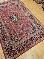 Vintage handgeknoopt perzisch tapijt kashan 218x135, Huis en Inrichting, Info@SlatsAntiek.nl, 100 tot 150 cm, Perzisch, 200 cm of meer