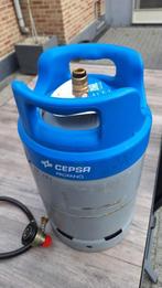 Portugese/Spaanse gasaansluiting + Cepsa Propano gasfles, Caravans en Kamperen, Ophalen, Zo goed als nieuw
