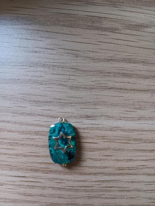 Malacolla hanger met davidster, Sieraden, Tassen en Uiterlijk, Kettinghangers, Zo goed als nieuw, Steen of Mineraal, Overige kleuren