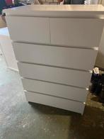 Malm ladekast Ikea wit 6 lades zgan, Ophalen, 5 laden of meer, 100 tot 150 cm, 50 tot 100 cm