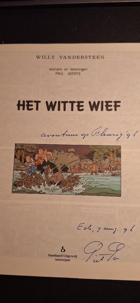 Suske en Wiske Het witte wief + bijlage+gesigneerd door Pel, Boeken, Stripboeken, Eén stripboek, Ophalen of Verzenden