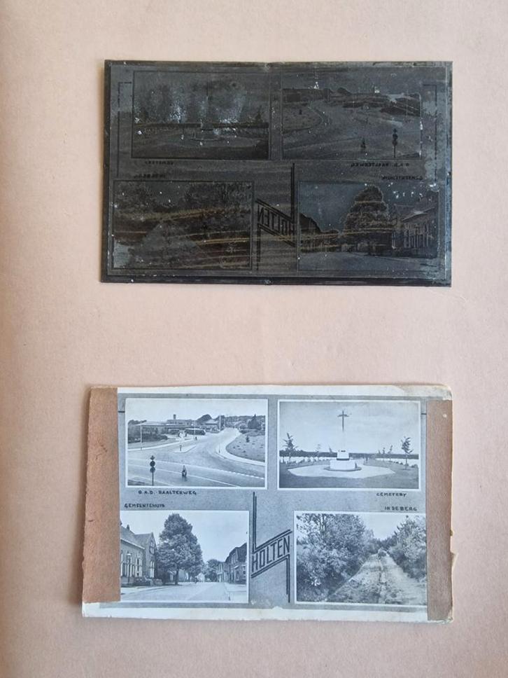 Holten OAD - Oude Gravure Plaat & Ansichtkaart, Verzamelen, Ansichtkaarten | Nederland, Overijssel, 1940 tot 1960, Ophalen of Verzenden