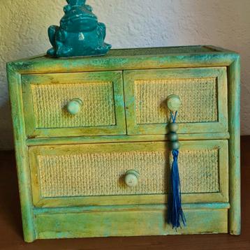 Mini ladenkastje organizer sieradenkastje vintage boho  beschikbaar voor biedingen