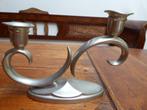 2 vintage tinnen kandelaars, Metawa Holland, Ophalen of Verzenden, Overige materialen