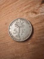 5 Frank 1959 Belgisch Congo Ruanda-Urundi, Ophalen of Verzenden, Losse munt