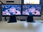 2x LG 21,5 inch monitor met HDMI verloopstekkers, Ophalen, Gebruikt, 21,5, VGA