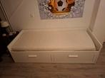 Wit uitschuifbed met lades 200cm X 80/160cm, Huis en Inrichting, Ophalen, Verstelbaar, Eenpersoons, Wit