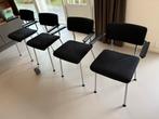 Gispen 1235 set 4 stoelen, Huis en Inrichting, Ophalen, Gebruikt, Zwart, Vier