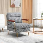 (NIEUW)  Fauteuil in retrodesign, Accentstoel, pied-de-poule, Ophalen of Verzenden, Nieuw