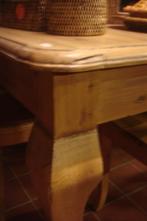 MASSIEVE OUD GRENEN EETTAFEL + 6 stoelen Flamant, Ophalen, Gielen, Nieuw, Info@houseofcoco.nl