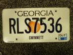 Kentekenplaat Licenseplate Georgia Gwinnett 1 USA, Verzenden, Gebruikt, Auto's