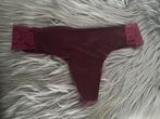 Roze slip / string met kant maat XS, Verzenden, Roze, String