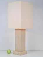 XL Vintage massief travertin tafellamp regency 1970 Japandi, Huis en Inrichting, Lampen | Tafellampen, Metaal, N, Vintage, Ophalen of Verzenden