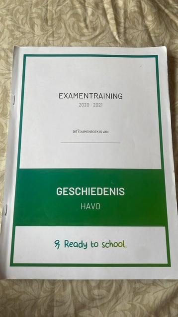 Examentraining geschiedenis havo beschikbaar voor biedingen