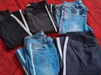 5 Jeans / spijkerbroeken met bies aan de zijkant Mt. S/M, Blauw, Zara, Ophalen of Verzenden, Zo goed als nieuw