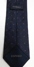 Canali zwart paisley stropdas floral 100% zijde, Met patroon, Zo goed als nieuw, Canali, Zwart