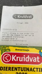 Kruidvat dierentuin actie, Tickets en Kaartjes, Eén persoon